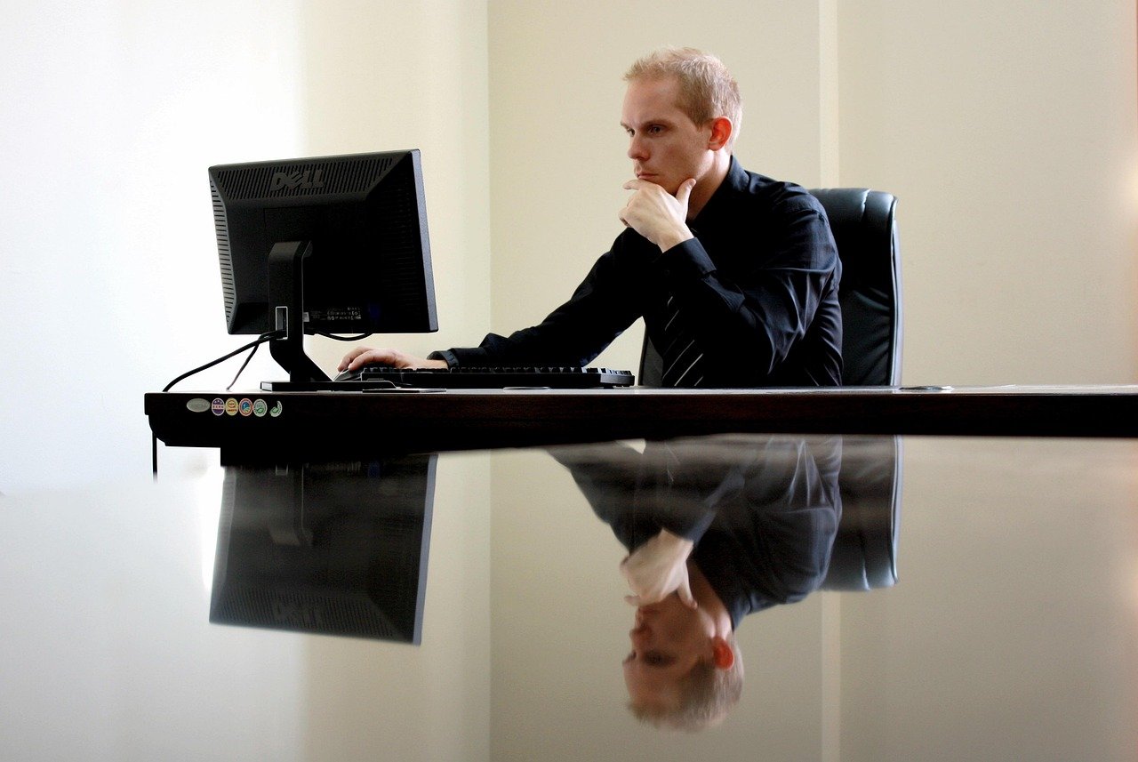 person working on computer ai
